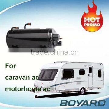 CE RoHS R22 hermetic Horizontal rotary portable compressor for van roof mounted air conditioner