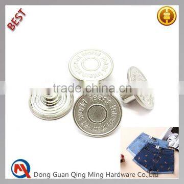 17mm China Factory Custom Logo Metal Jeans Button