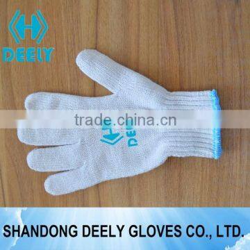 7G or 10G knitted white industrial cotton gloves from China Manufacturer