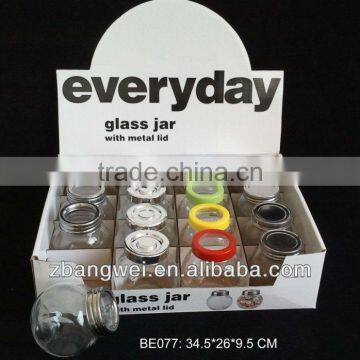 spice jar glass set in a display box