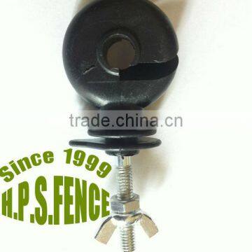Screw on Y steel post insulator for rope electric fence