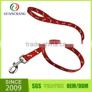 China Factory Custom Print Logo Nylon Dog Collar and Leash photo-2