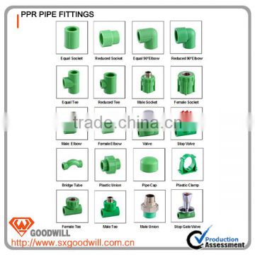 Good plastic material PPR connector pipe fittings with hot sell made in China