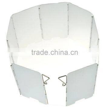 9 Plates Aluminum Foldable Camping Stove Windshield Screen Windscreen