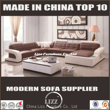 Good quality big size pure leather sofa for living room furniture(LZ-8001)