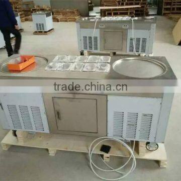 high quality compressor fried cie cream machine fry ice machine ic pan maker