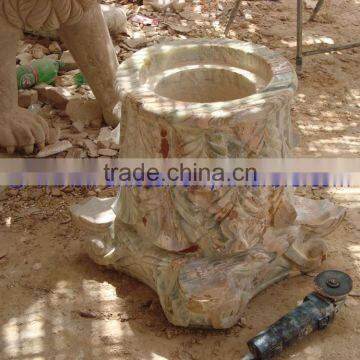 LATEST DESGINE ONYX COLUMNS AND PILLARS CARVING TOPS photo-2