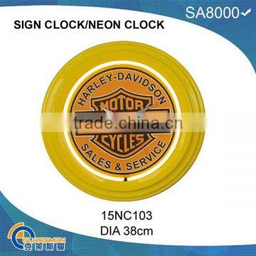 Neon Clock Neon Light Wall Clock photo-3