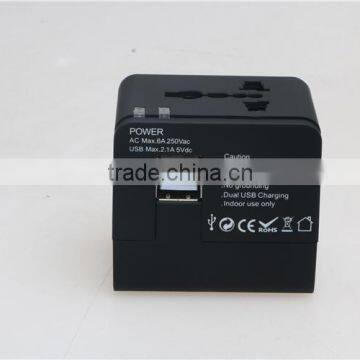 Factory High Quality Universal Travel Adapter With Double USB Charger World Travel Adapter USB Travel Adapter of 1000MA photo-6