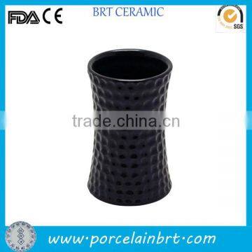 Tall and thin black ceramic Toothpaste Holder