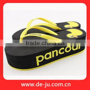 Black EVA Flip Flops Plastic Strap Fancy Boys Sandals