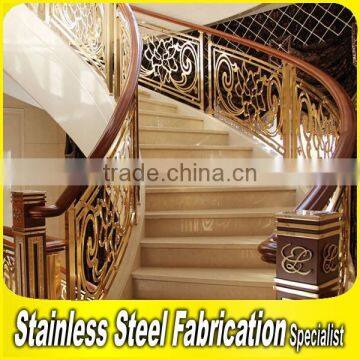 Interior Prefab Art Carving Handrail Aluminum Stair Handrail photo-3