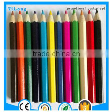 2016 super cute flocking eco-friendli wooden pencil for kids drawing color lead pencil