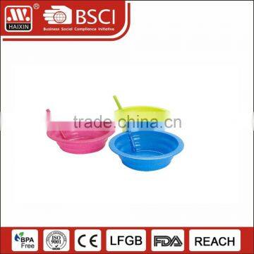 Food grade BPA free Hot Sale Cute Ice Cream Bowl With A Straw For Ice Cream Keeper