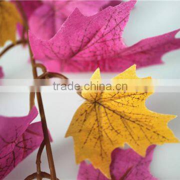 Home curtain gardens edging christmas decorative 1ft to 2ft or 30cm to 60cm artificial silk hanging maple branches EFYZ08 0603