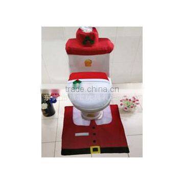 Christmas holiday decorations Toilet Seat Cover Mat Set Bathroom sets warm toilet sets