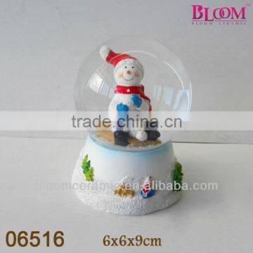 Bloom holiday resin snowman waterball