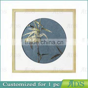 Framed Handmade Iron Slice Shadow Box Wall Decoration Bamboo Design photo-2