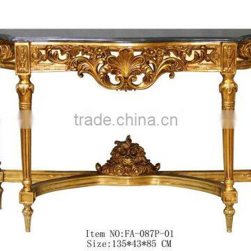 Antique Living Room Set Furniture Console Table With Wall Mirror photo-2