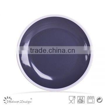 Dinner Set With White Rim/16PCS GREY STONEWARE DINNER SET photo-3