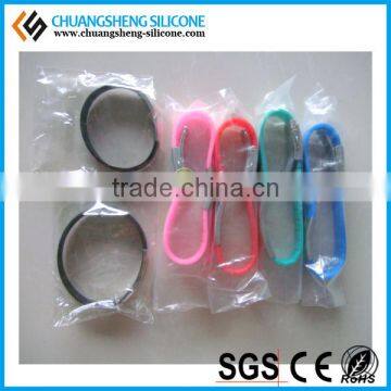 Silicone With Metal Piece Bracelet, Barcode Bangles, ID Wristband photo-6