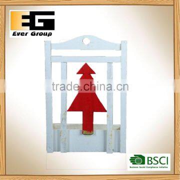 Christmas Tree Garden Planter Backrest Wooden Wall Hanging Flower Pot photo-6
