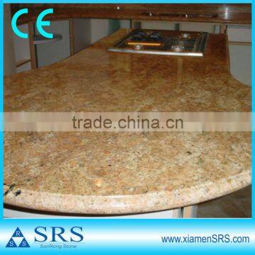 Kitchen golden color ogee edge granite countertop