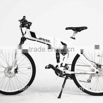 26'' folding electric mountain bicycle 36v 250w with dual suspension