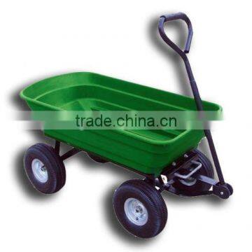 Easy to Assemble Folding Plastic Tray Garden Dump Tool Cart TC4253 photo-3