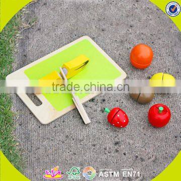 wholesale baby wooden cutting fruit toy, DIY kids wooden cutting fruit toy, role play wooden cutting fruit toy W10B112