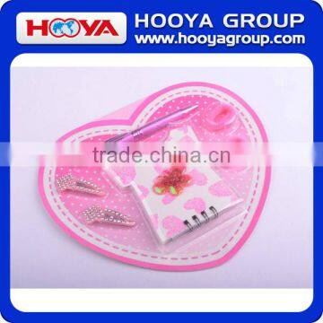 ST32049 Heart Shaped Notebook With Hair Clip Hair Band The Most Popular Among Students Notebook With Elastic Strap photo-3