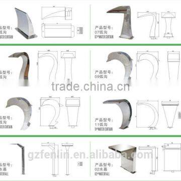 12 Years Factory Made Swimming Pool Stainless Steel Waterfall photo-2