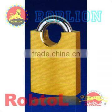 Full Brass Beam-Wrapped Padlock