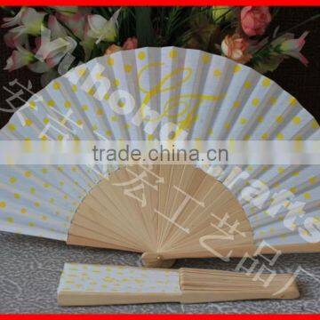 Hand Painted Spanish Wooden Fan Floral Style photo-2