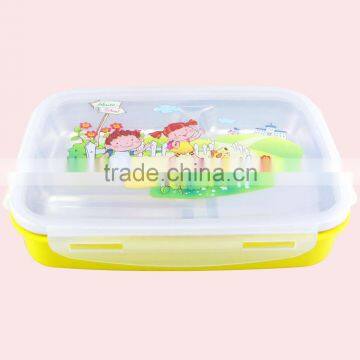 1L 3 Compartments Stainless Steel Tiffin Lunch Box photo-3