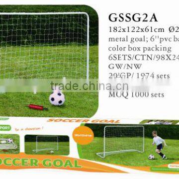 Soccer Goal with Net &ball&pump/Metal/Competitive price