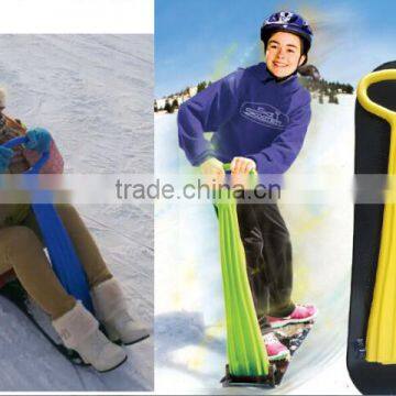 Kids Snowboard Kick Scooter Ride On Toy Snow Grass Sand Folding Ski Slope Sled Snow Scooter Snowboard Kids Winter Snow Slider