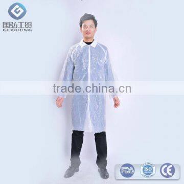 Disposable PP SMS PE Coats PP Microporous Lab Coat photo-2
