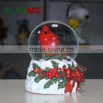 100mm snow globe with LED and snowing by battery