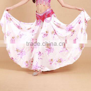 STELISY 2015 beautiful design floral printed ladies elegant bellydance skirt