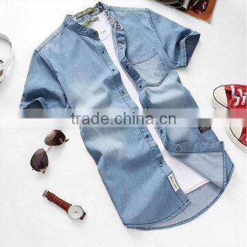 2015 New Men Slim Casual Short Sleeve Shirt,men Casual Floral Printing Shirt,fancy Casual Shirt photo-4