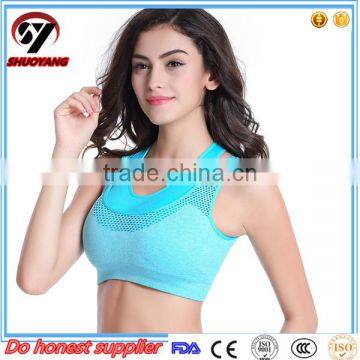 High quality factory wholesale double shoulder belt sports yoga bra cotton gather bra shock Running