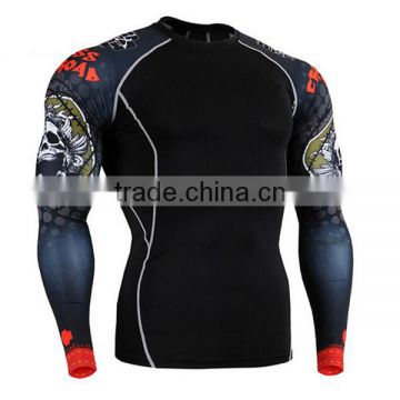 men coolmax compression tshirt with sublimation printing