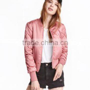 Custom ladies winter wear bomber jacket wholesale