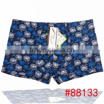 Colorful geometry bamboo fiber men pantise boyshort wholesale stock men boxer briefs