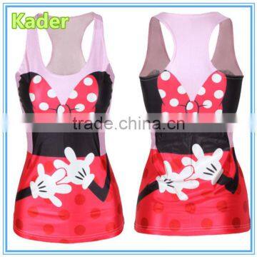 Mic key Mouse printing sublimatiom tank top