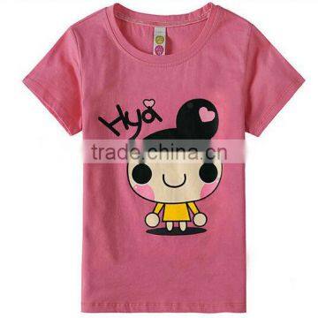 Wholesale cotton kids t shirt, children girls t shirt printing