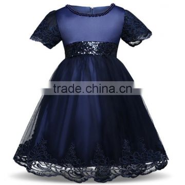 Girls short sleeved wedding dress big bow dress lace wedding dress bridal