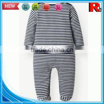China Stripe Long Sleeve Cotton Wholesale Used Baby Clothes Organic Baby Products photo-2