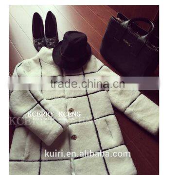 Europe Style 2015 Hot Salestype Winter Woman Sheep Fur Skin Overcoat Lady Faux Fur Jackets photo-5